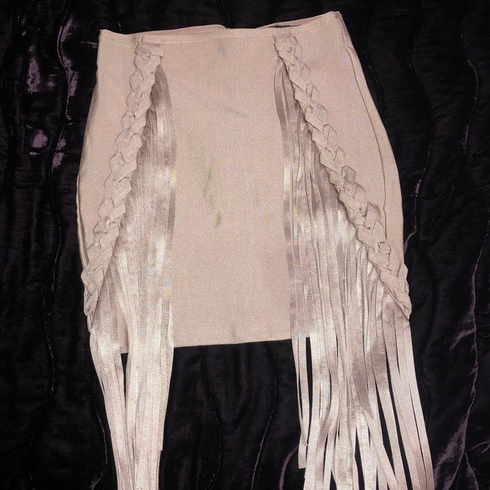 Akira bandage fringe skirt, worn only once!
